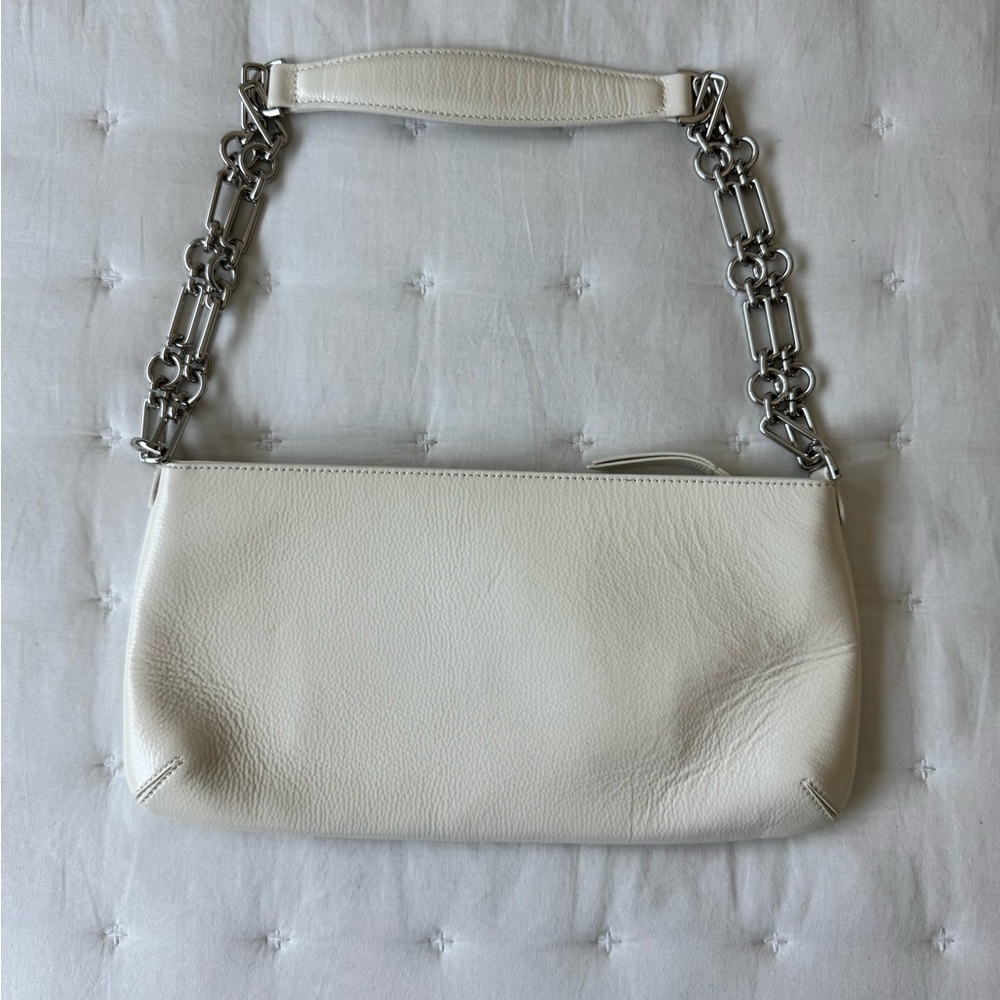 By Far Holly White Bag Silver Chain - Picture 5 of 9